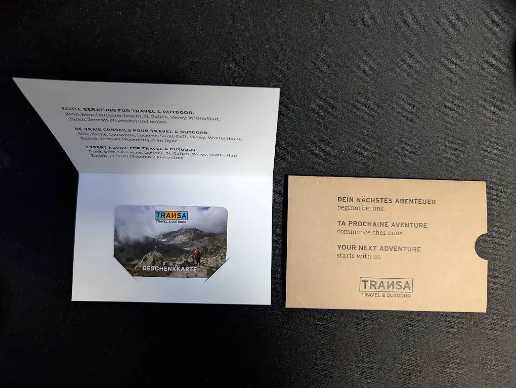 Transa Gutschein Karte