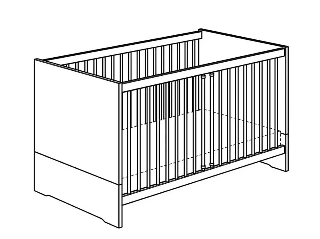 Paidi Baby Bett / 70x140cm (Inkl. Gitterstäbe)