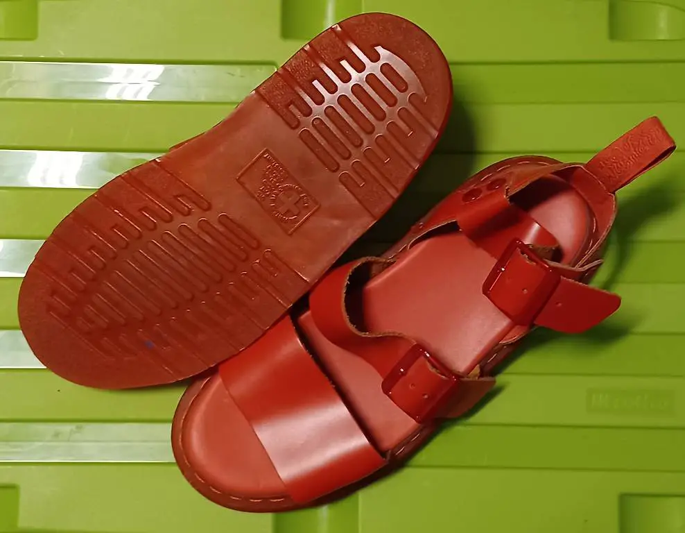 Rote Ledersandale von Dr.Martens Gr.42