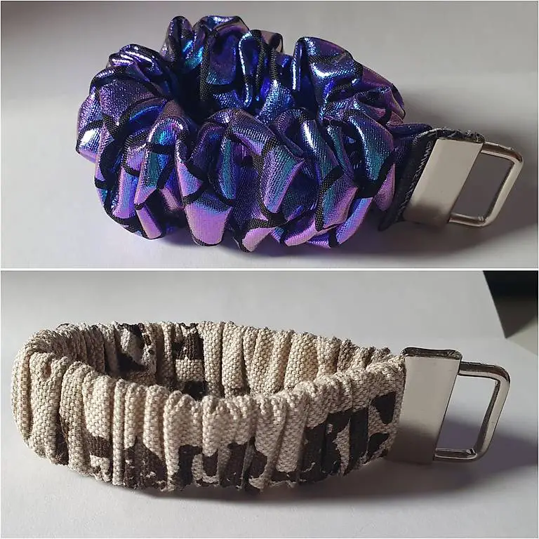 selbstgemachte Scrunchie Schlüsselanhänger