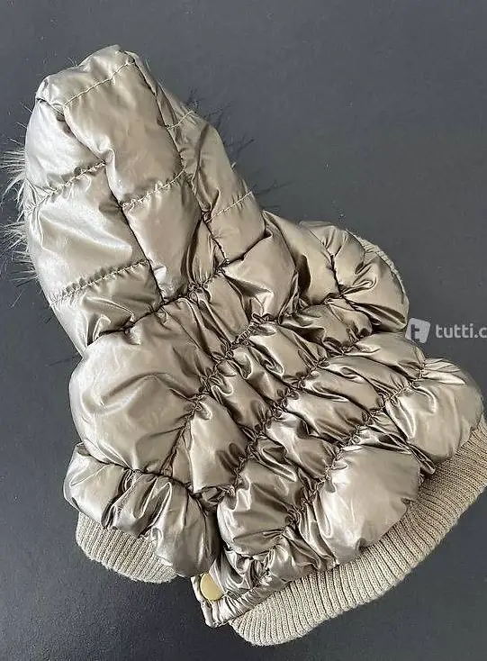 Warmer Hundemantel mit Kapuze, Steppmantel