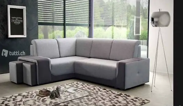  ECKSOFA WOHNLANDSCHAFT + BETTFUNKTION TEXTIL STOFF SOFA AXEL