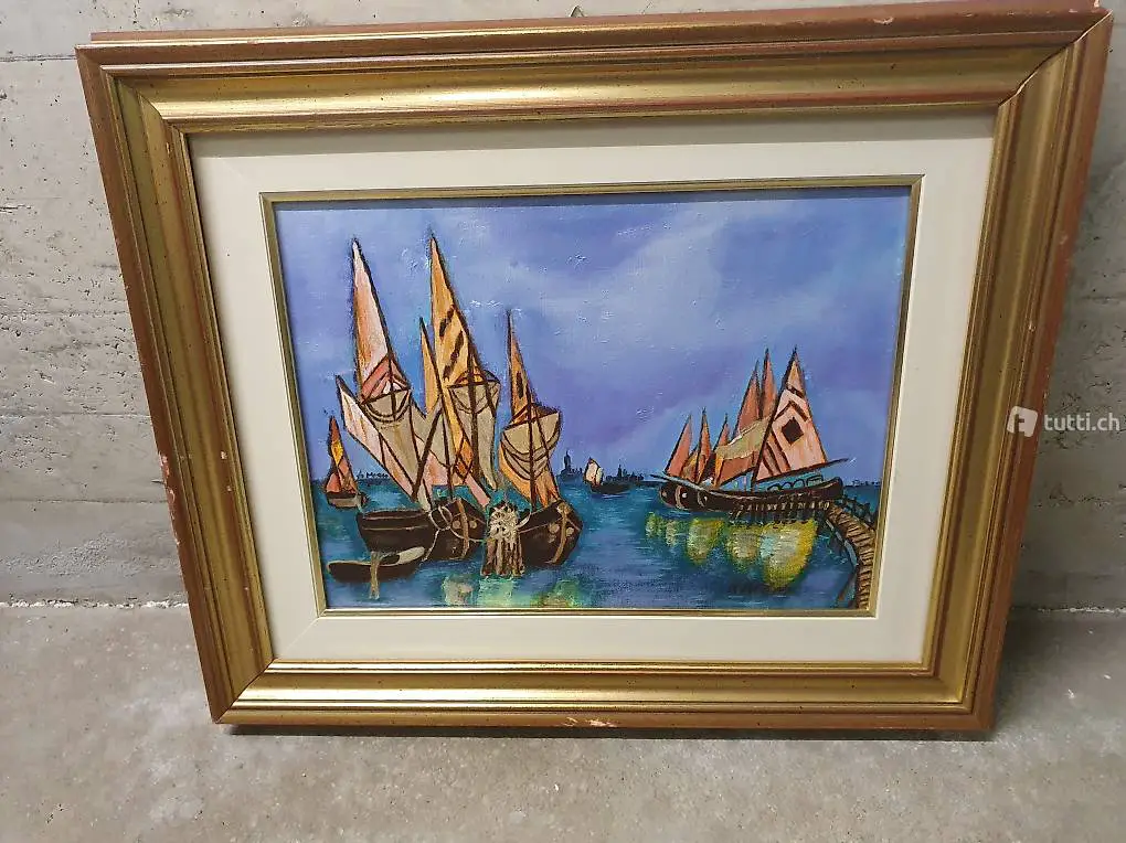 Dipinto acrilico su tela firmato Raponi