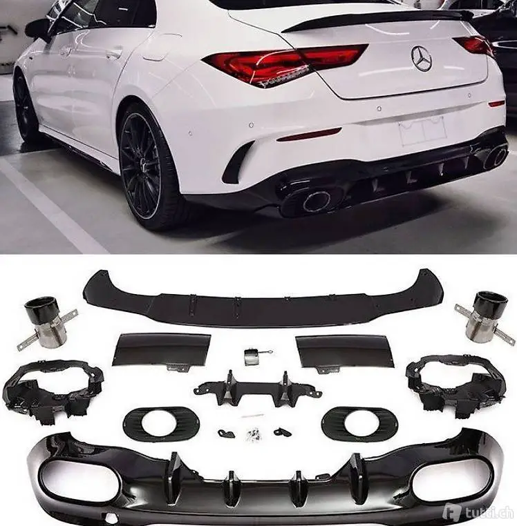  diffusor cla35 amg schwarz mercedes cla c118 w118