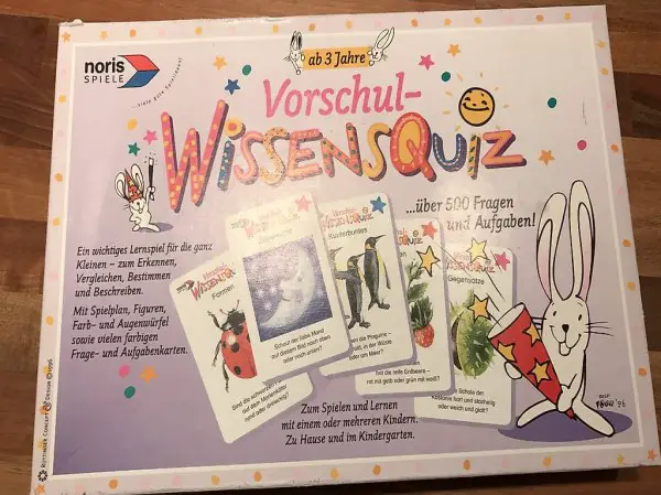 Vorschul Wissen - Spiel (gemäss Bild)