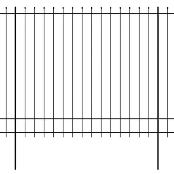  Dekorativer Gartenzaun Stahl Gespitzt 600 x 200 cm