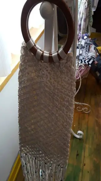 Tasche mit echte Holzgriffe