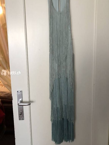 Schöne Mintgrün Kleid Figur betont Fr120