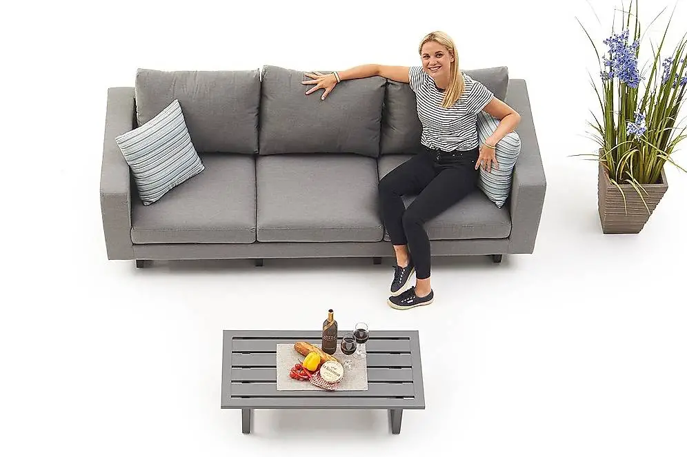 Gartensofa 3er grau