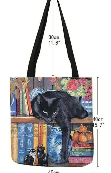 Tasche Neu, mit Katzenmotiv