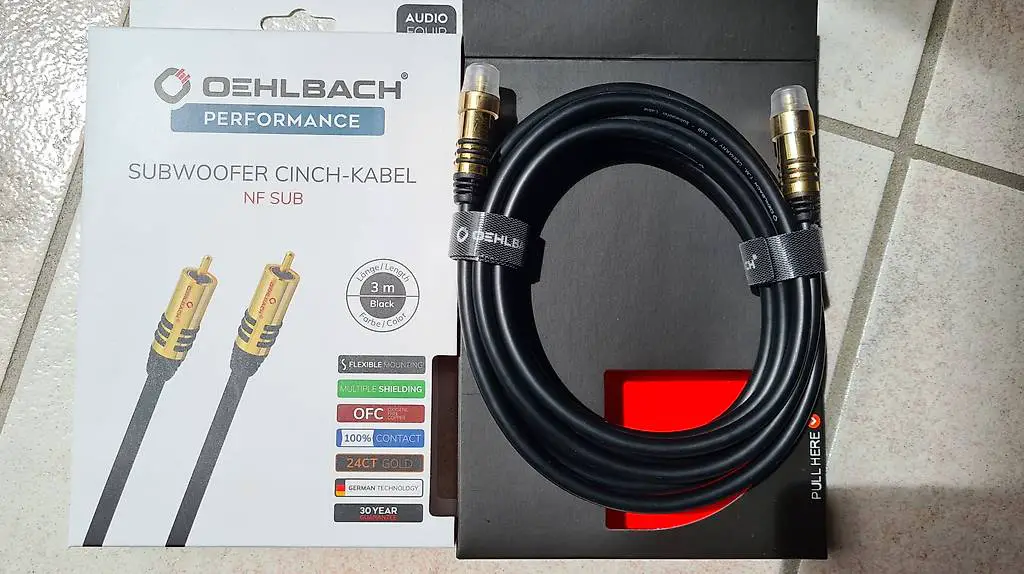 Oehlbach Subwoofer Cinch Kabel Neu