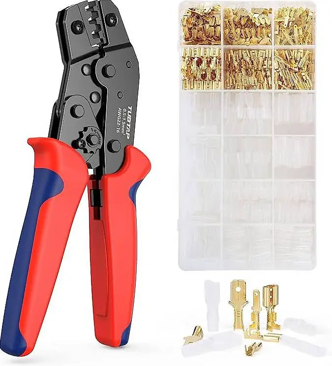 Crimpzange Set mit 300 Steckhülsen 19,2x7,5cm