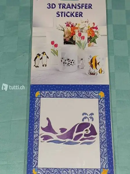  3D TRANSFER STICKER Sticker Aufkleber Walfisch