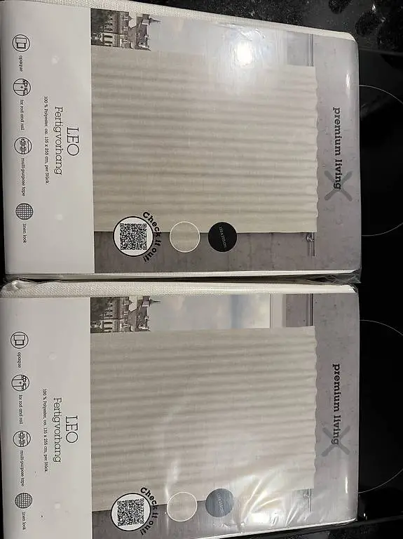 Fertigvorhang hell beige