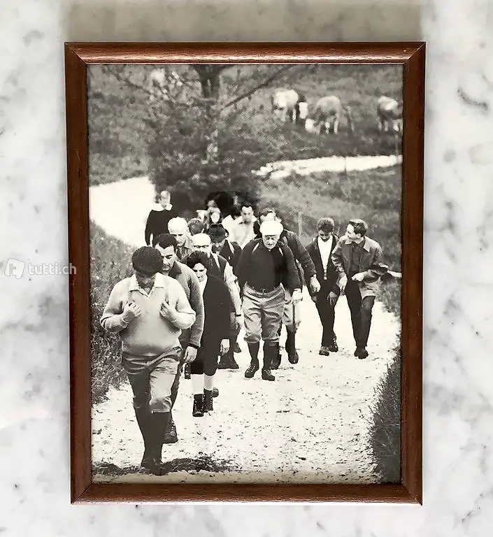 Vintage Foto - Volksmarsch im Jura