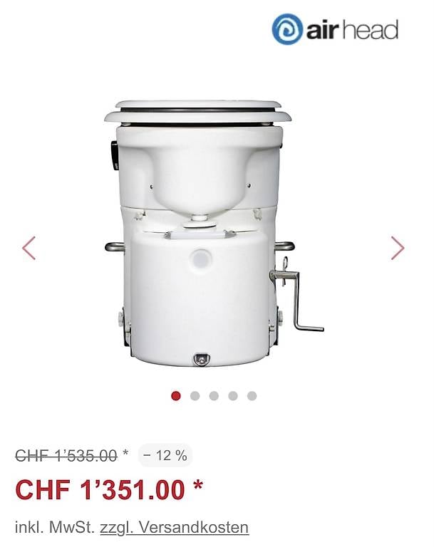 Air Head Komposttoilette, Wohnmobil, Camping, Boot