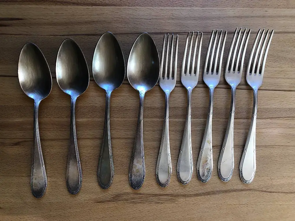 Besteck WMF 90 Jugendstil versilbert Antik mit Punze Gabeln