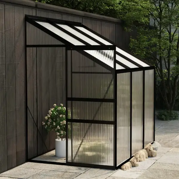 Gewächshaus Anthrazit Aluminium 3,8 m³