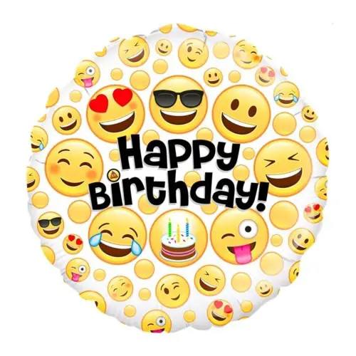 Emoji B-Day Folienballon Heliumballon