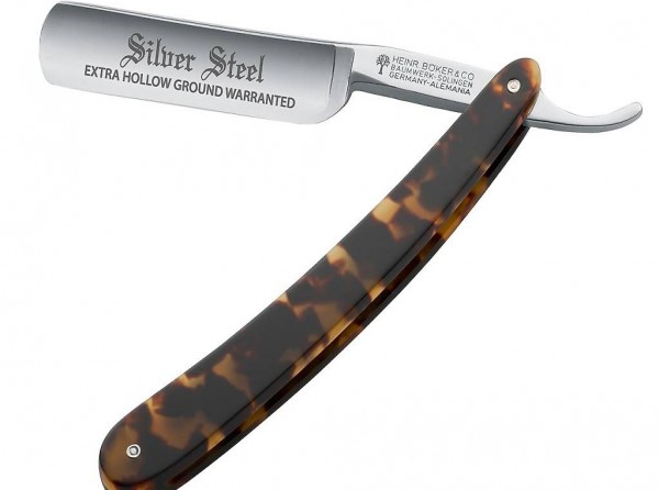 "Neuware " Rasiermesser Böker Silver Steel Schildpatt 6/8" R