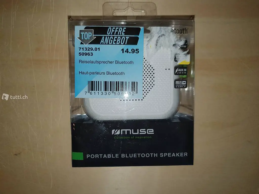 Muse Bluetooth Reise- lautsprecher weiss oder blau NEU
