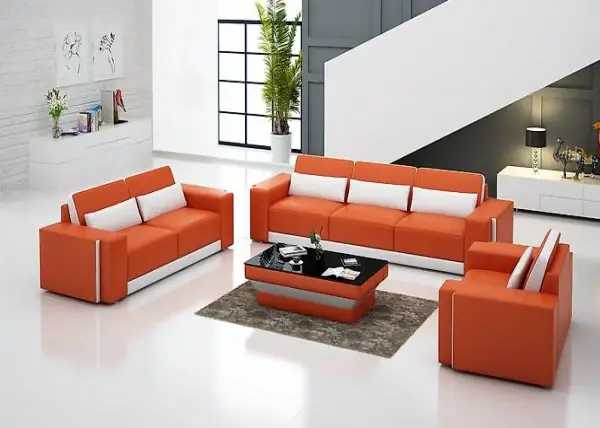 LEDERSOFA COUCH WOHNLANDSCHAFT SOFAGARNITUR MODERN G 8019D