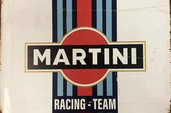 Blechschild Metallschild Martini Racing Bianco Rosso Kult