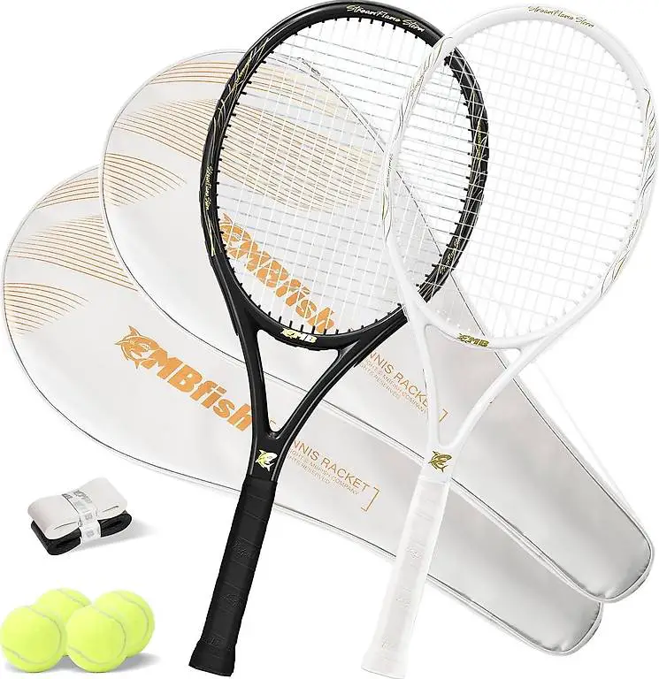 MBFISH Tennisschläger? Super Value Set mit vorbespanntem, k