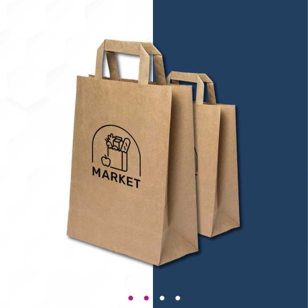 250 Papiertaschen Papiertüten + Stempel mit Ihrem Design