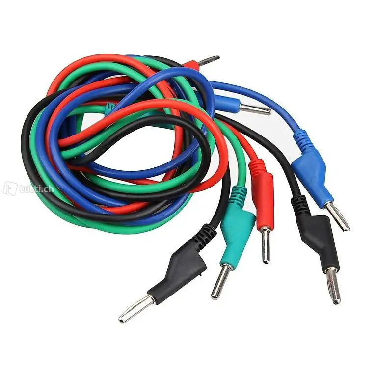  1 Satz Laborkabel Silikon mit Bananenstecker 1 Meter