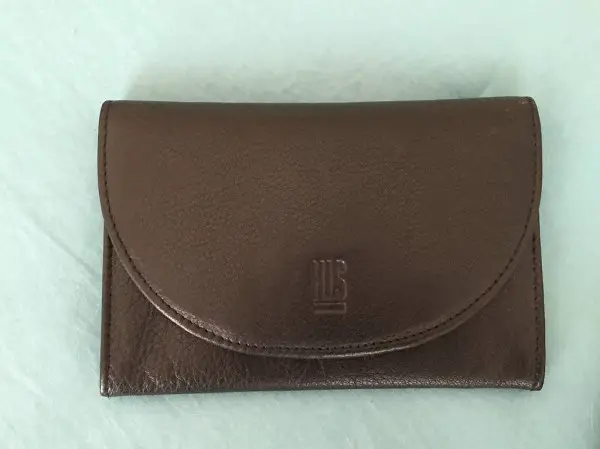 Leder Portemonnaie schwarz / Marke: HIS p23