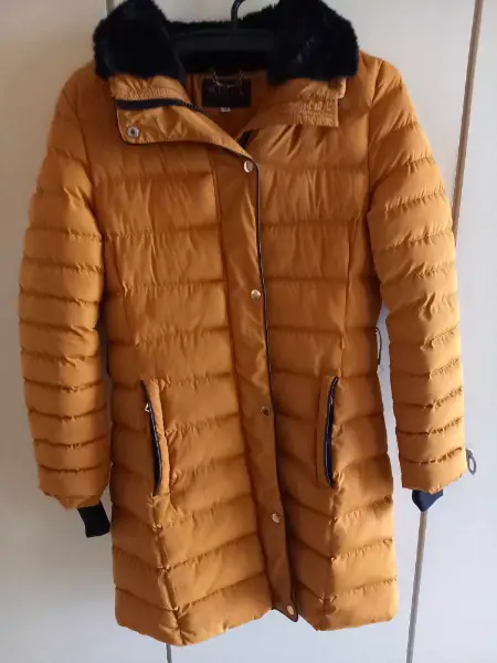 Steppmantel WULUX Paris Gr M, Kapuze+ Pelzkragen abnehmbar