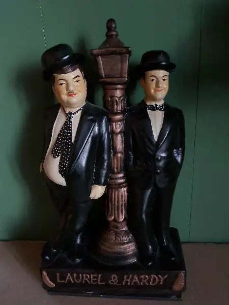 Vintage Laurel & Hardy Figur, Strassenlaterne