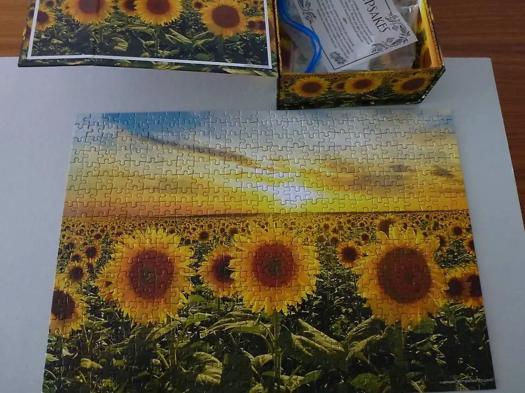 Puzzle "Sonnenblumen" Kartonausführung
