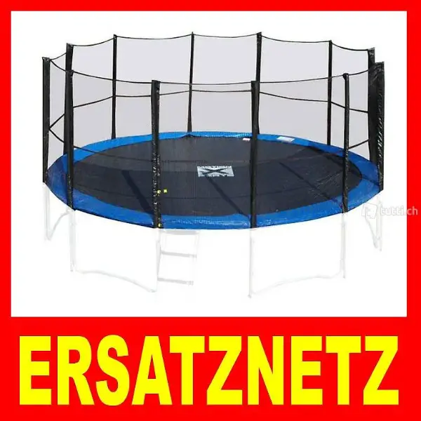 trampolin 430cm mit 6 stangen sicherheitsnetz schutznetz
