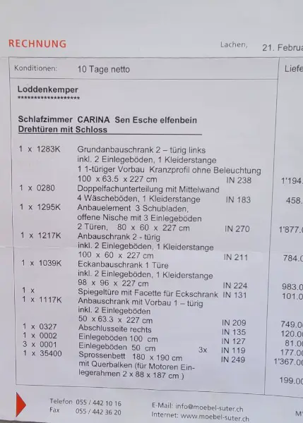 Top Qualität Schlafzimmer sofort abzugeben