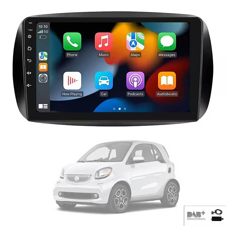 Autoradio Smart Fortwo 453 DAB+ Carplay Navi Bluetooth 4G