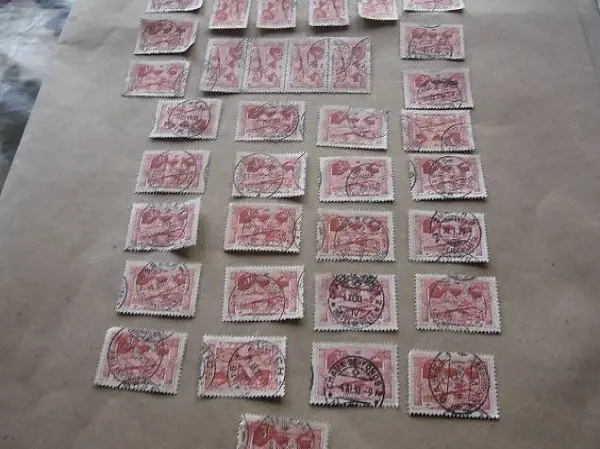 Briefmarken 35 x Mythen Schweiz 4erstreifen