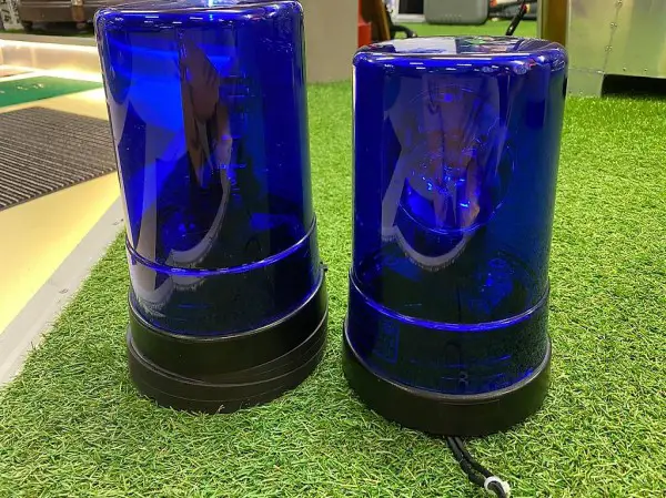 2 Drehlichter Blitzer blau ex Police Hella .