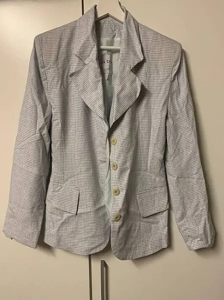 Blazer kariert weiss blau gr S/M