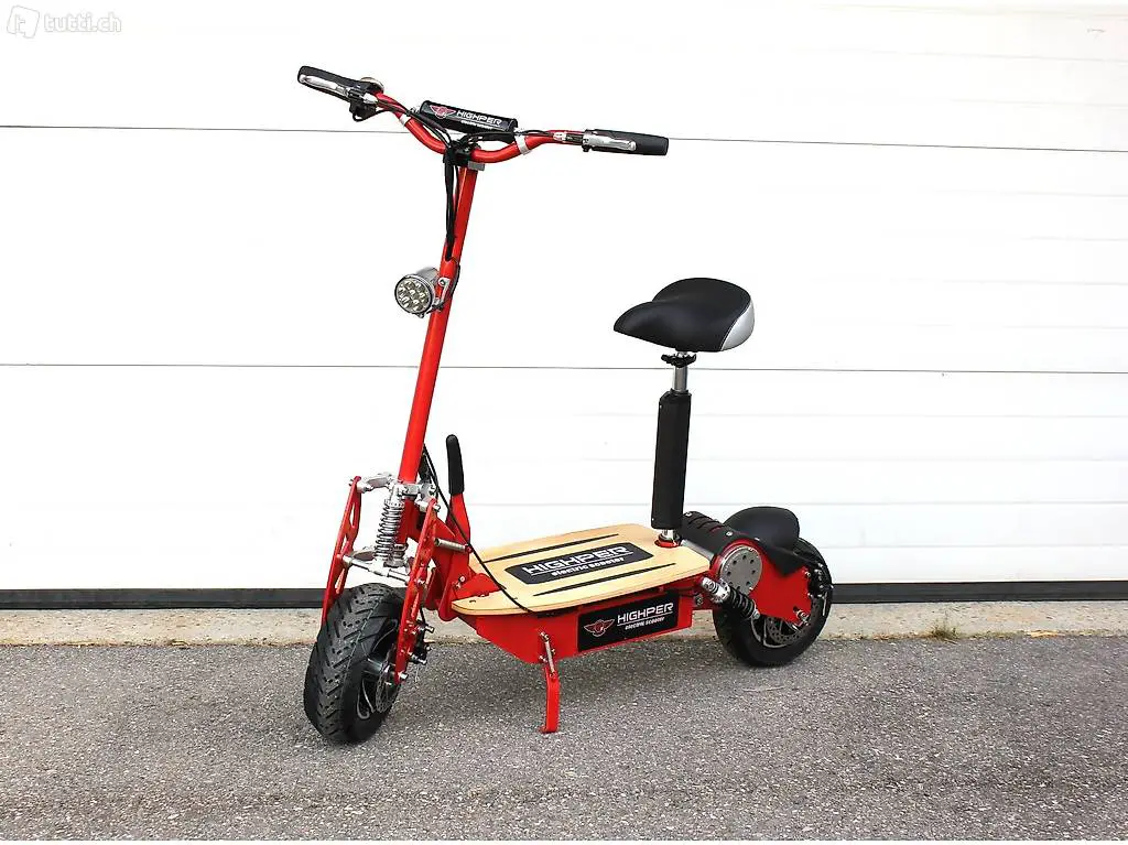  Elektro-Trotti mit 1600 Watt 48 Volt in rot