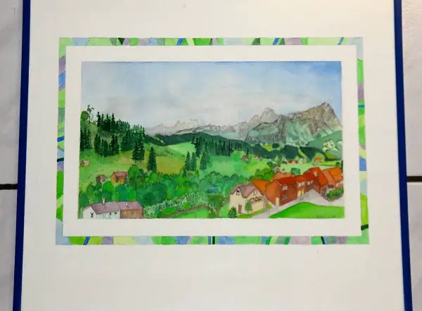 Original Aquarell Gais