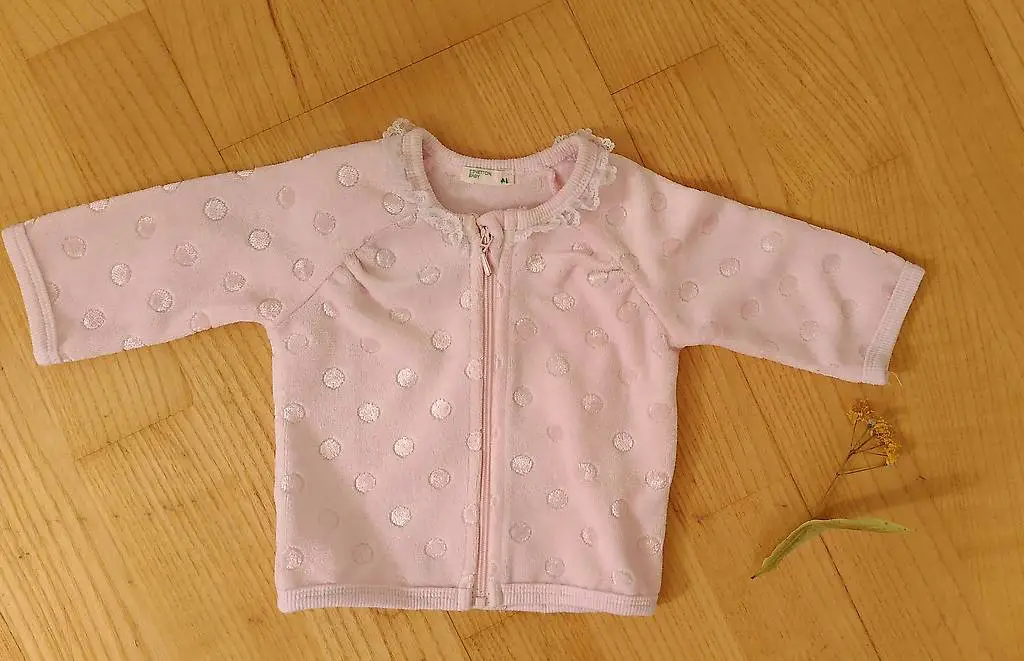 Benetton Jäckchen mit Reissverschluss rosa, Grösse 62/68