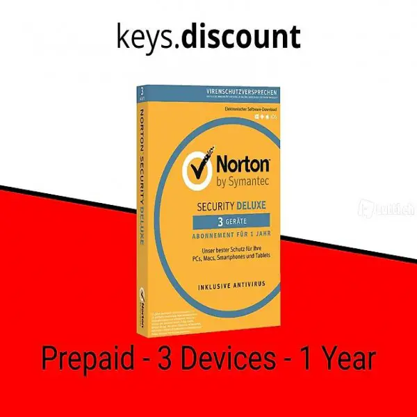  Norton Deluxe Security Prepaid 3 Geräte 1 Jahr