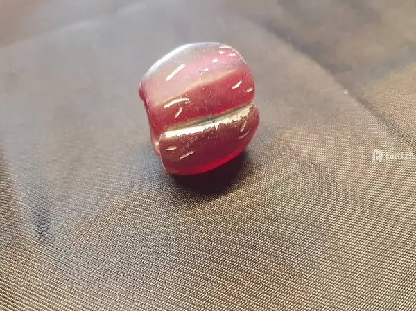 Ring für Halstuch Rot mit Gold