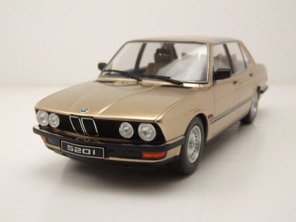 NEU: BMW 5er / 520i E28 1981-1987 Gold met. / schwarz 1:18