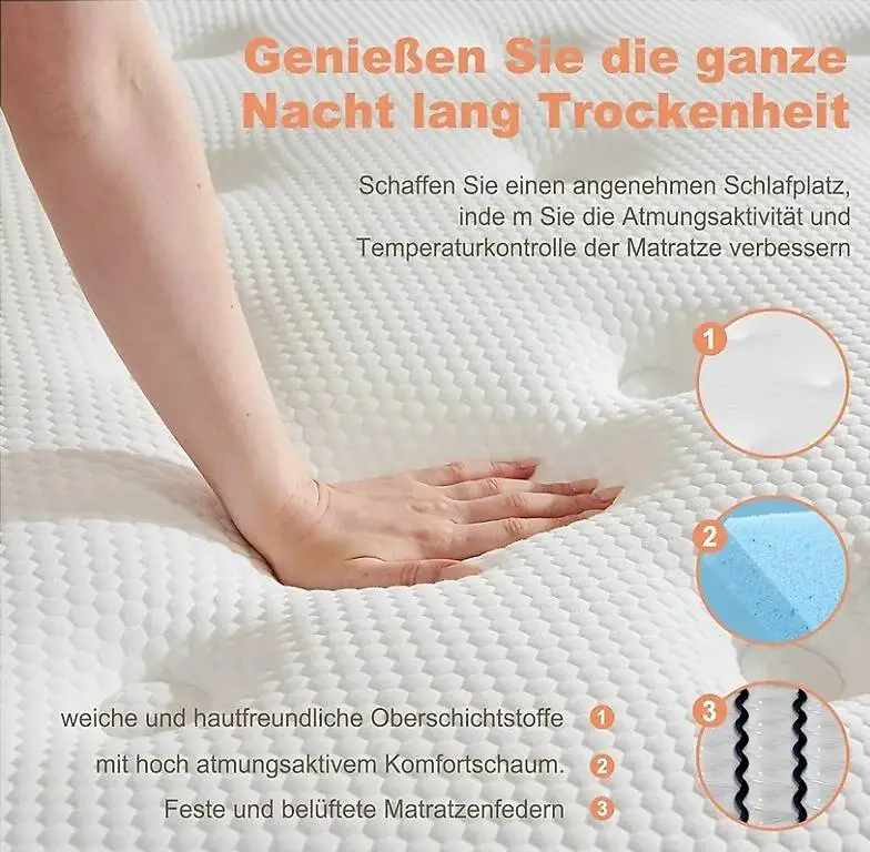 Taschenfederkernmatratze Härtegrad H3