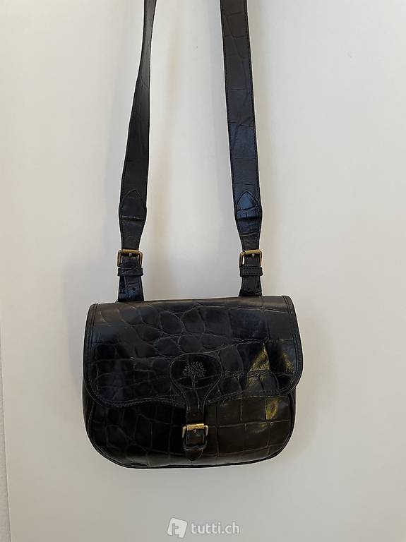 MULBERRY Vintage Leder Tasche, schwarz