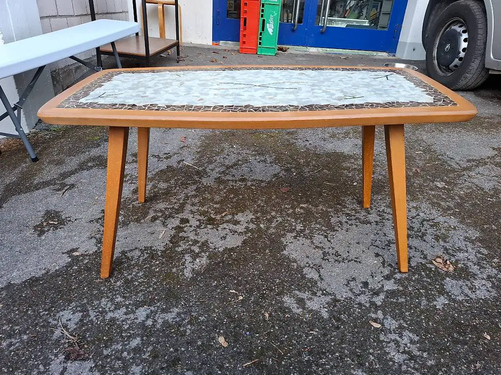 Vintage Mosaik Clubtisch Couchtisch aus den 50 - 60 er Jahre