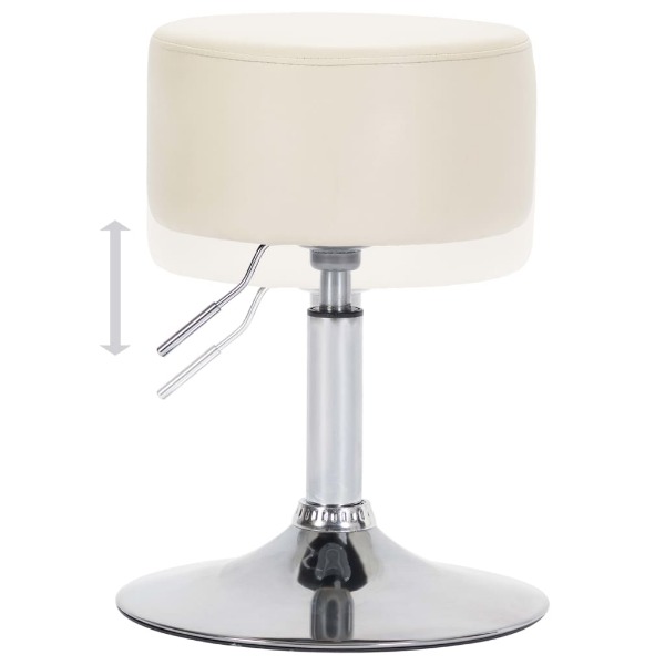  Barhocker 2 Stk. Creme Kunstleder